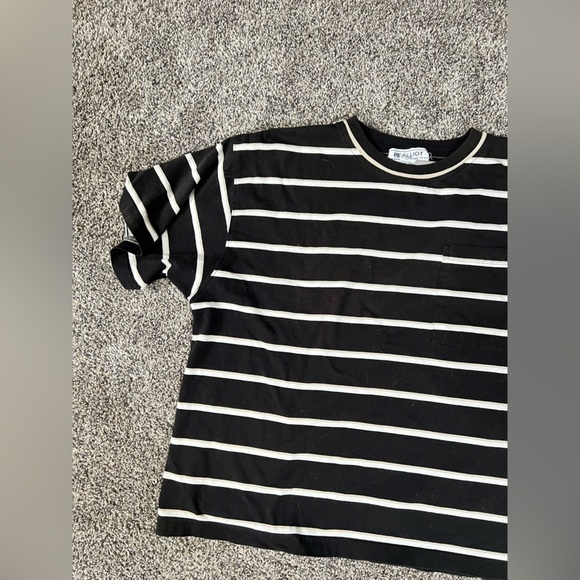 Vintage Black and White Striped Top - Picture 3 of 4